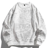 Demon Slayer Anime Sweater White, XS - Streetwear Sweater - Slick Street