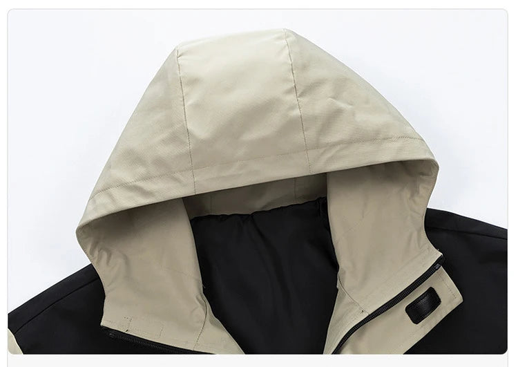 High Neck Two Tone Cargo Bomber Jacket ,  - Streetwear Jacket - Slick Street