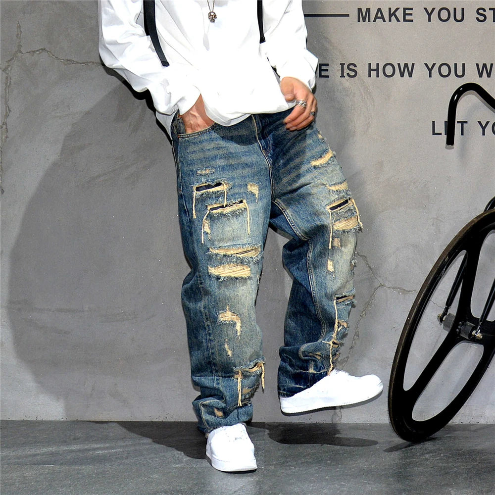 Indigo 26 Blue Distressed Jeans ,  - Streetwear Jeans - Slick Street
