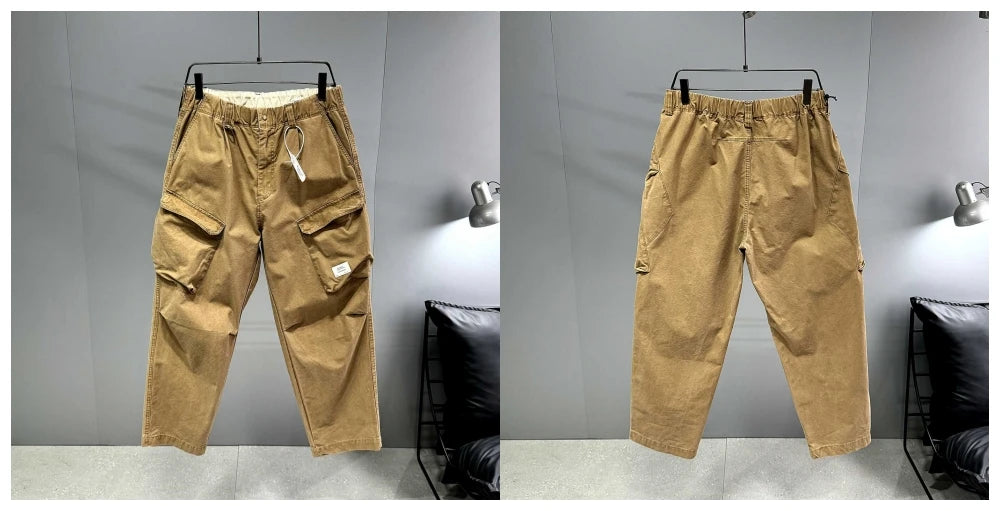 Ankle Length Baggy Cargo Pants , - Streetwear Pants - Slick Street