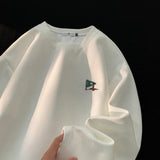 Drawstring Waffle Long Sleeve Pullover Shirt White, XS - Streetwear Sweatshirts - Slick Street