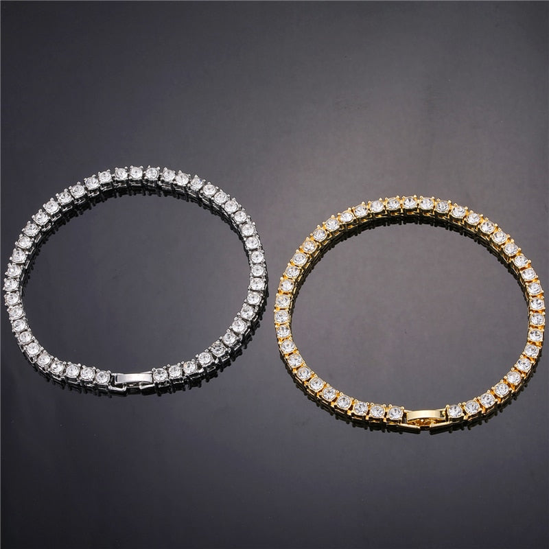 Crystal Rhinestone Tennis Necklace ,  - Streetwear Necklace - Slick Street