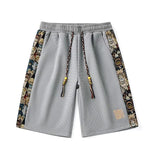 Bear Embroidery Shorts Grey, M - Streetwear Shorts - Slick Street