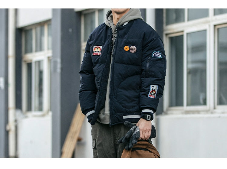 OREGON WILD Rock Patches Bomber Jacket ,  - Streetwear Jacket - Slick Street