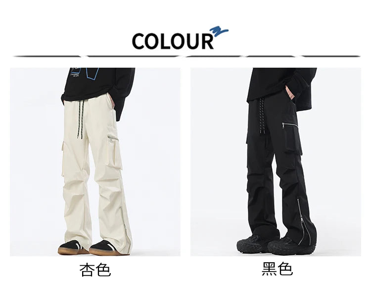 Ankle Length Half Zipper Pants , - Streetwear Pants - Slick Street