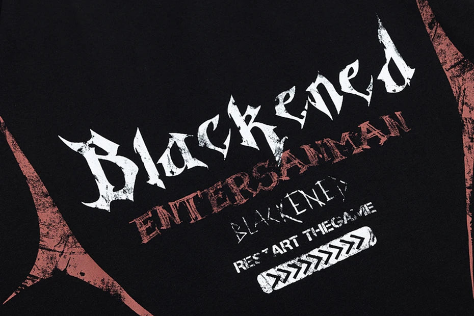 Blackened Restart The Game Oversized T-Shirt , - Streetwear T-Shirt - Slick Street