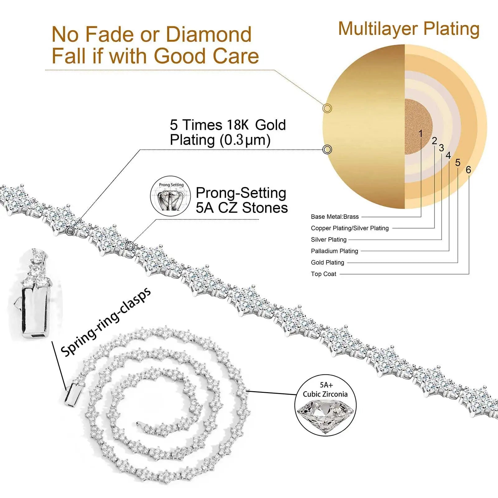 Iced Out 5A Cubic Zirconia Necklace ,  - Streetwear Necklace - Slick Street