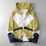 ZK26 Color Block Zipper Jacket Yellow, XS - Streetwear Jacket - Slick Street