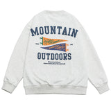 Adventure Mountain Outdoor Pullover Sweatshirt Beige, XS - Streetwear - Slick Street