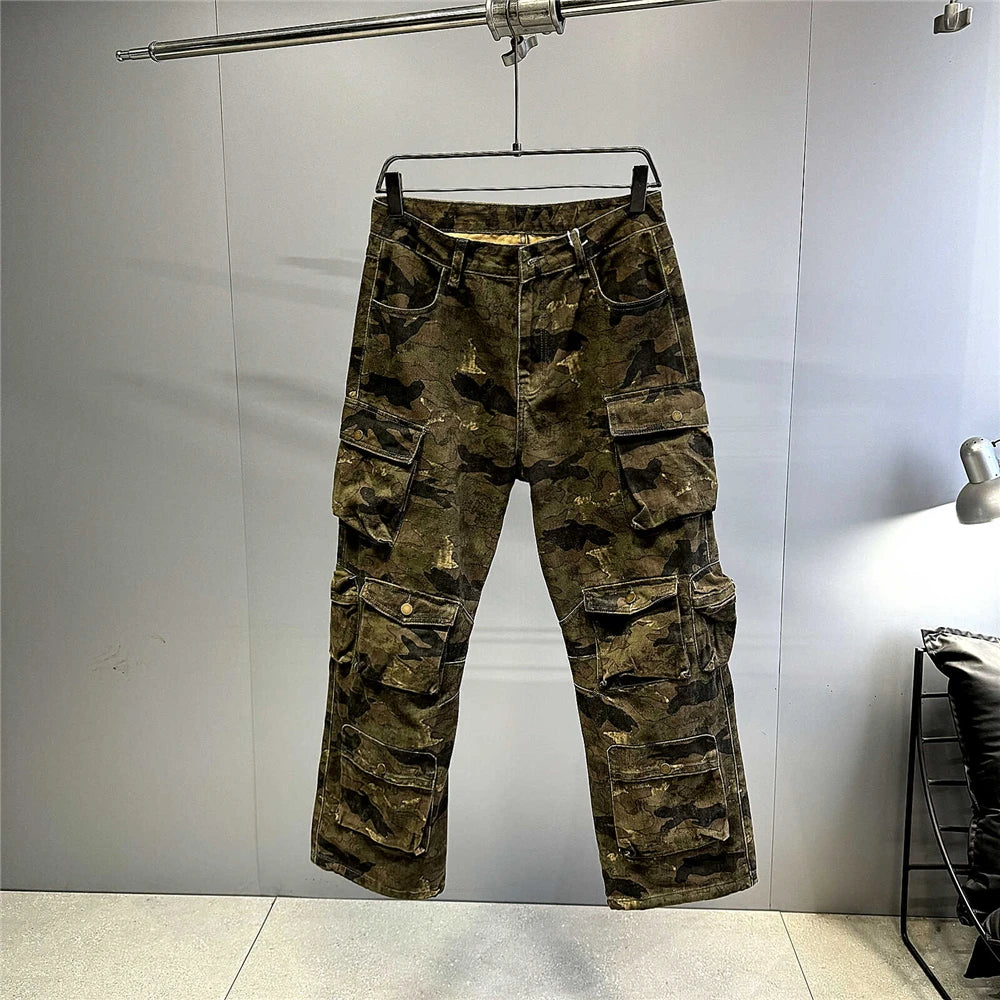 Jungle T24 Camo Cargo Pants , - Streetwear Pants - Slick Street