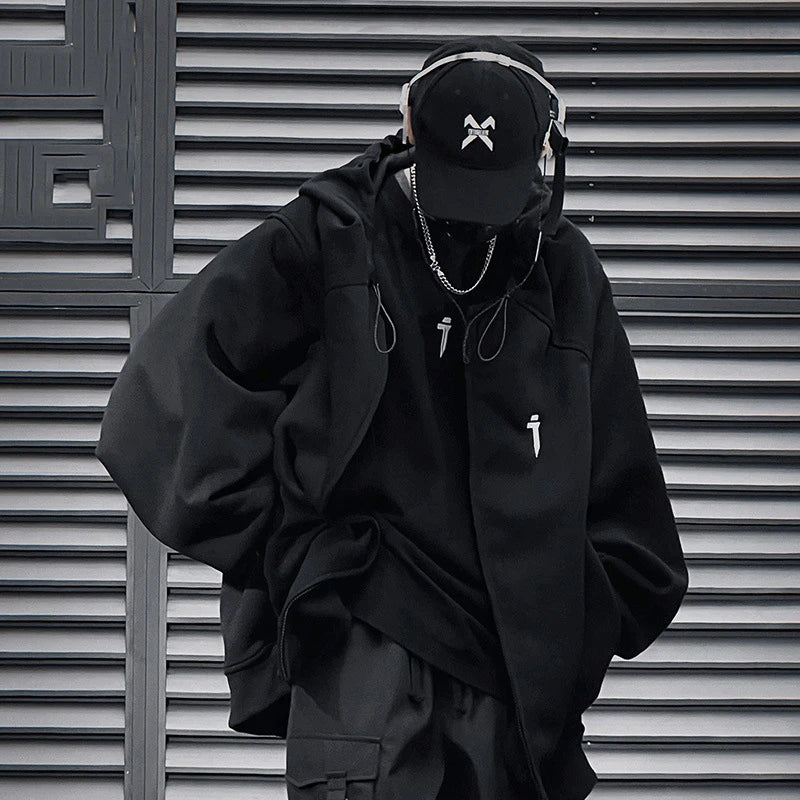 Alien 'i' Techwear Hoodie ,  - Streetwear Hoodie - Slick Street