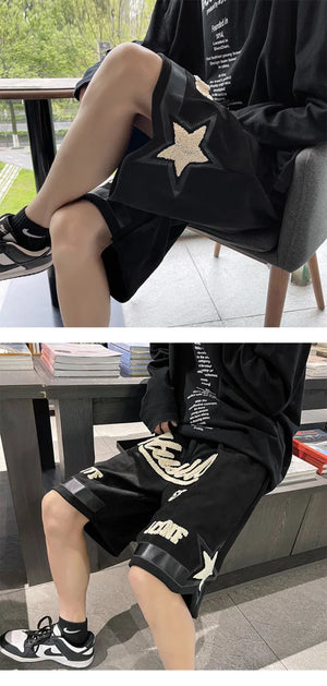 Number 66 Knee Length Shorts , - Streetwear Shorts - Slick Street