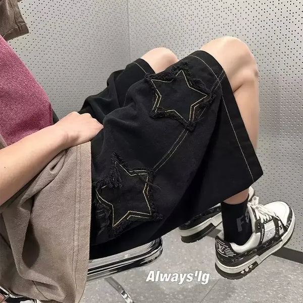 Pentagram Star Embroider Shorts