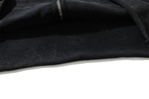 Dusty Black Color Classical Zipper Hoodie ,  - Streetwear Hoodie - Slick Street
