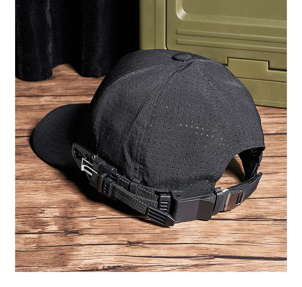 Plain Black Adjustable Cap , - Streetwear Cap - Slick Street