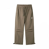 Hiking Style Straight Leg Pants Khaki, M - Streetwear Pants - Slick Street