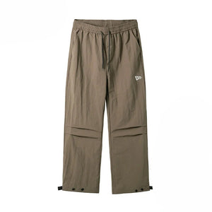 Hiking Style Straight Leg Pants Khaki, M - Streetwear Pants - Slick Street