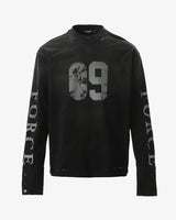 Force 09 Graphic Long Sleeve Tee Black, S - Streetwear T-Shirts - Slick Street