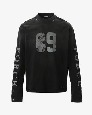 Force 09 Graphic Long Sleeve Tee Black, S - Streetwear T-Shirts - Slick Street