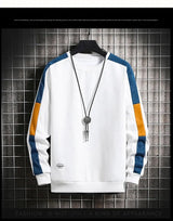 Color Block Reglan Long Sleeve Sweatshirt White, XS - Streetwear Sweatshirts - Slick Street
