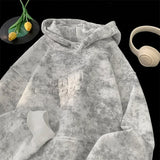 Tie-Dye Kangaroo Pocket Pullover Hoodie White, XS - Streetwear Hoodie - Slick Street
