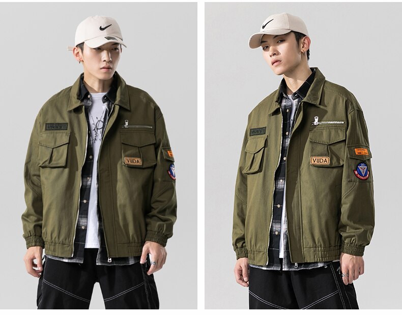 Double Welt Pocket Zipper Style Jacket ,  - Streetwear Jacket - Slick Street