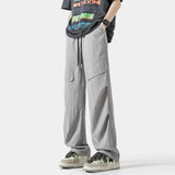 Plain Color Outdoor Straight Pants XS, Silver - Streetwear Pants - Slick Street