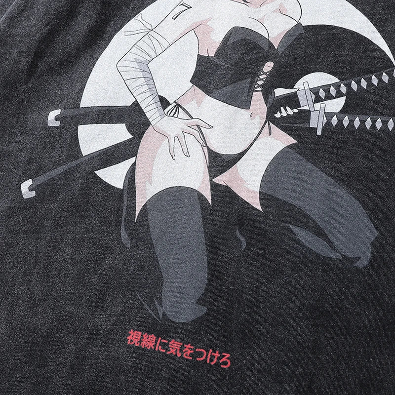 FANTASY Japanese Anime Girl Graphic T-Shirt ,  - Streetwear T-Shirt - Slick Street