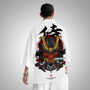 Demon Samurai Warrior With Knife T-Shirt , - Streetwear T-Shirts - Slick Street