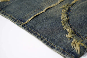 Vintage Loose Distressed Denim Shorts , - Streetwear Shorts - Slick Street