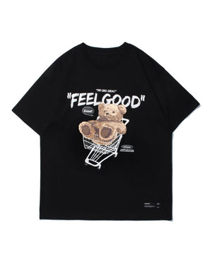 Teddy Bear 'Feel Good' T-Shirt , - Streetwear T-Shirt - Slick Street