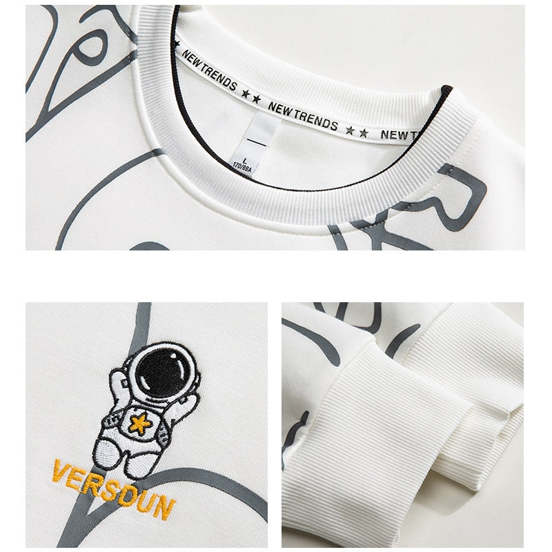 VERSDUN Astronaut Vector Art Sweatshirt ,  - Streetwear sweatshirt - Slick Street