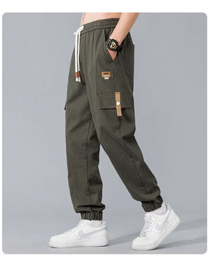 Elastic Cropped Pockets Safari Style Pants ,  - Streetwear Pants - Slick Street
