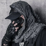 Ripped Design Round Neck Scarf Black, One Size - Streetwear Accessories - Slick Street