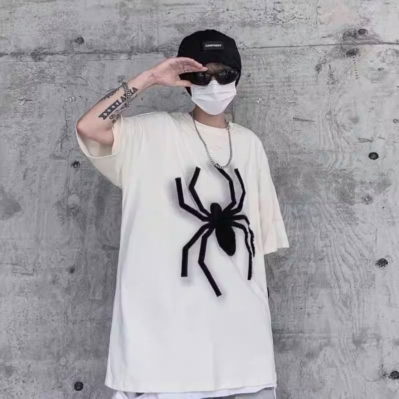 Wolf Spider 3D Crewneck T-Shirt , - Streetwear T-Shirts - Slick Street
