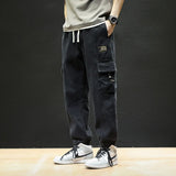 Straight Fit Elastic Ankle Length Pants XS, Black - Streetwear Pants - Slick Street