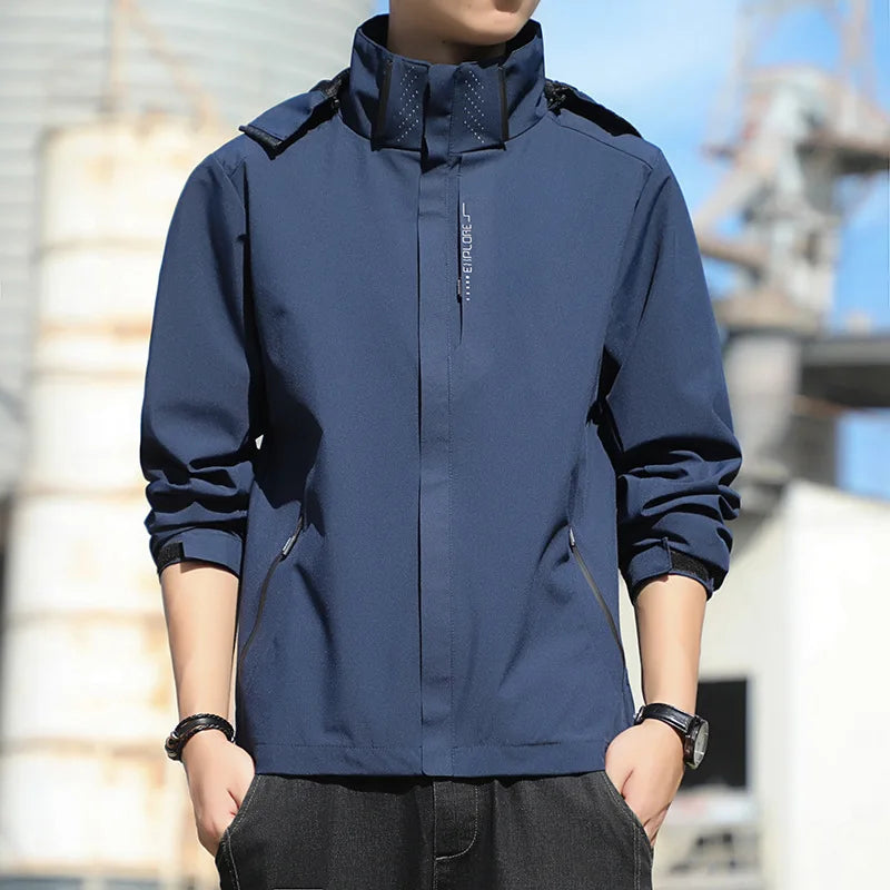 Plain Color Lightweight Outdoor Jacket ,  - Streetwear Jacket - Slick Street