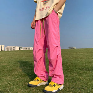 Solid Color Oversized Cargo Pants ,  - Streetwear Pants - Slick Street