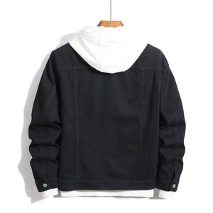 Distressed Denim Black Jacket ,  - Streetwear Jacket - Slick Street