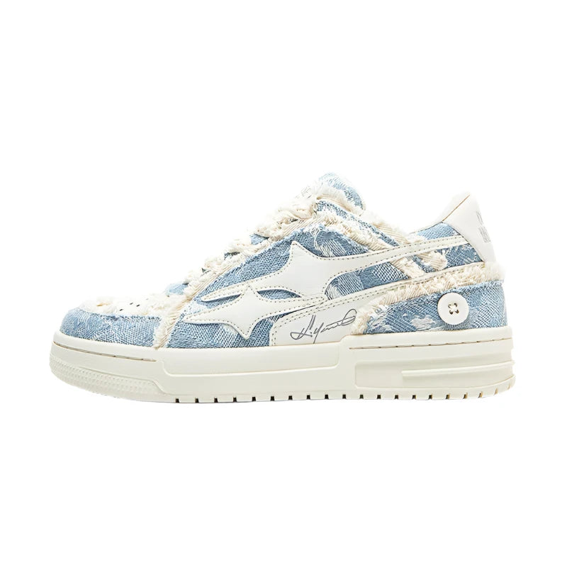Broken Stars Sneakers - Indigo Blue Indigo Blue, 35 - Streetwear Shoes - Slick Street
