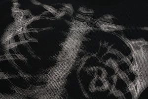Skeleton B-Heart Graphic Sweatshirt , - Streetwear Sweatshirts - Slick Street
