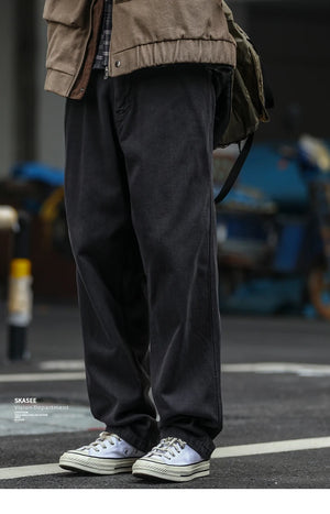 Casual Straight-Leg Trousers , - Streetwear Pants - Slick Street