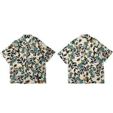Colorful Floral Art Short Sleeves T-Shirt Blue, XS - Streetwear T-Shirt - Slick Street