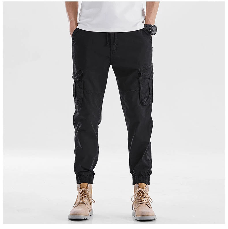 Drawstring Multi Pockets Cargo Pants ,  - Streetwear Pants - Slick Street