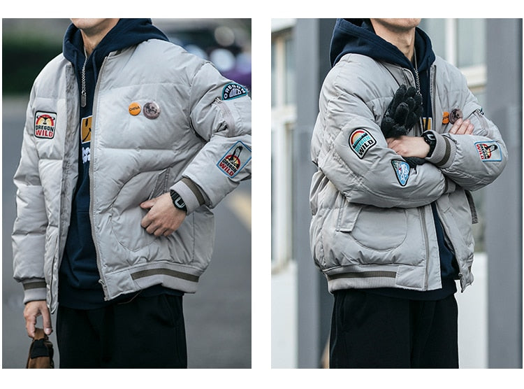 OREGON WILD Rock Patches Bomber Jacket ,  - Streetwear Jacket - Slick Street