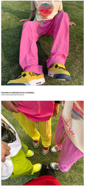 Solid Color Oversized Cargo Pants ,  - Streetwear Pants - Slick Street