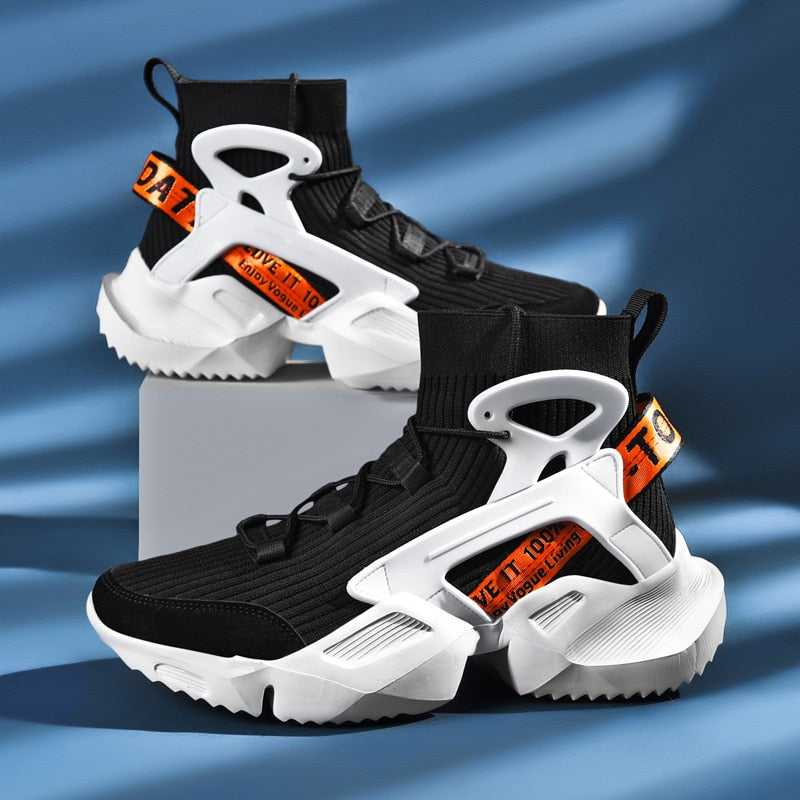 DNA Sock Sneakers Black White, 39 - Streetwear Shoes - Slick Street