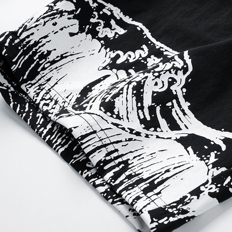 Black Sea Surfing Waves Shorts ,  - Streetwear Shorts - Slick Street