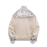 AMAIMON Stand-Up Collar Windbreaker Jacket Khaki, XS - Streetwear Jacket - Slick Street