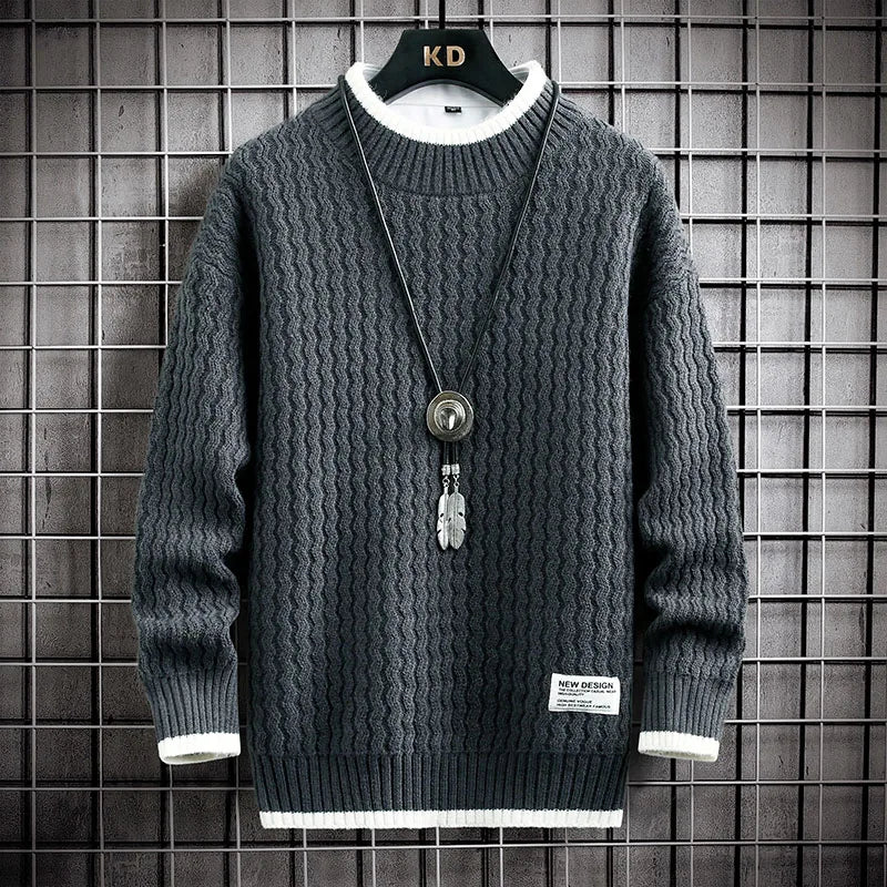 Classic Knitted Sweatshirt , - Streetwear Sweatshirts - Slick Street